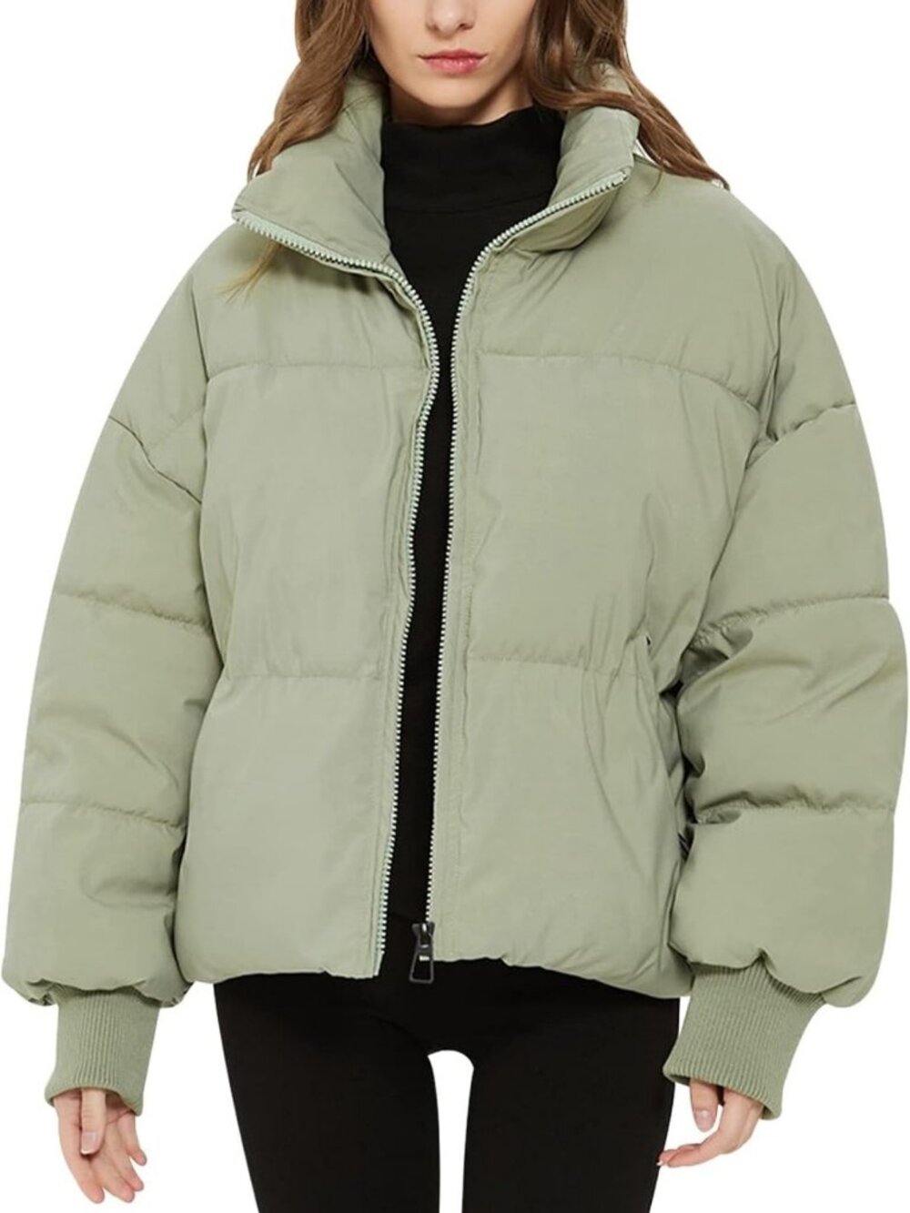 Cozy Winter Cropped Puffer Jacket for Women | Short Quilted Warm Coat 2026